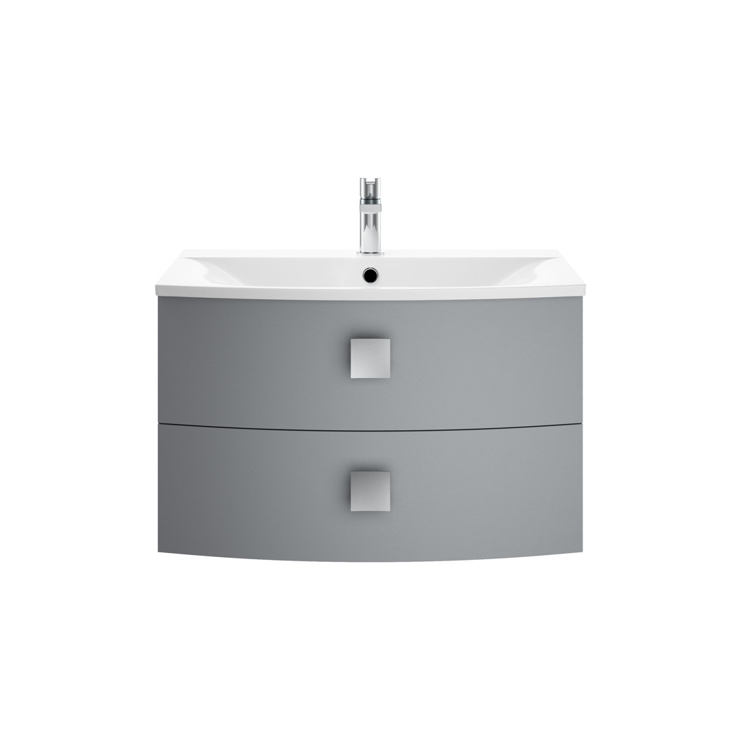 Sarenna Grey 700mm Wall Hung Single Vanity