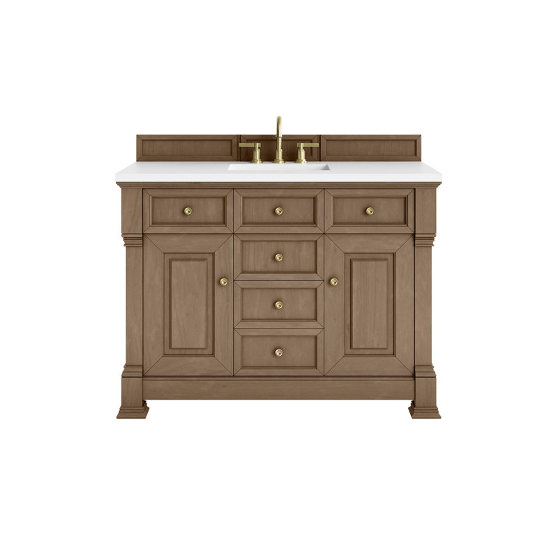 Brookfield 47.75'' W Single Bathroom Vanity Base, Pecan