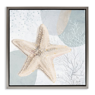 «Starfish over Circle», art mural encadré flottant par Patricia Pinto