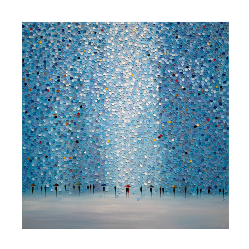 Art sur toile 8 parapluies bolognaise, Ekaterina, H 14 po x l 14 po
