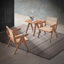 Table d'appoint carrée Velentina, finition naturelle