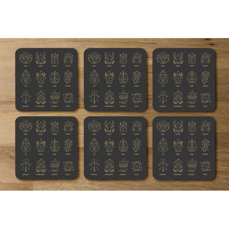 Square 6 Piece Coaster Set