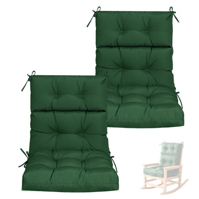 Patio High Back Chair Cushions Set Of 2 - Outdoor Dining Chair Pads,waterproof Replacement Seat Pad,for Rocking And Lounge Chairs,indoor & Outdoor Furniture Cushions,with Non-slip Belt