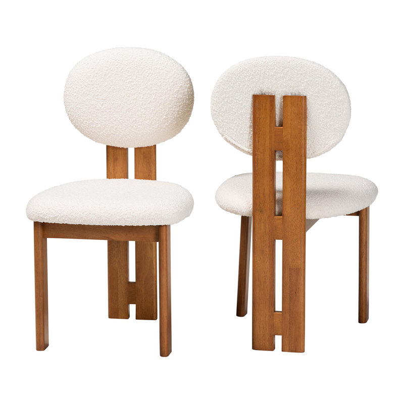 Chaise d'appoint rembourrée Aderyn, Crème