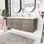 Lodena 60'' Double Sink Wall Mounted Bathroom Vanity with Resin Top-1519729081