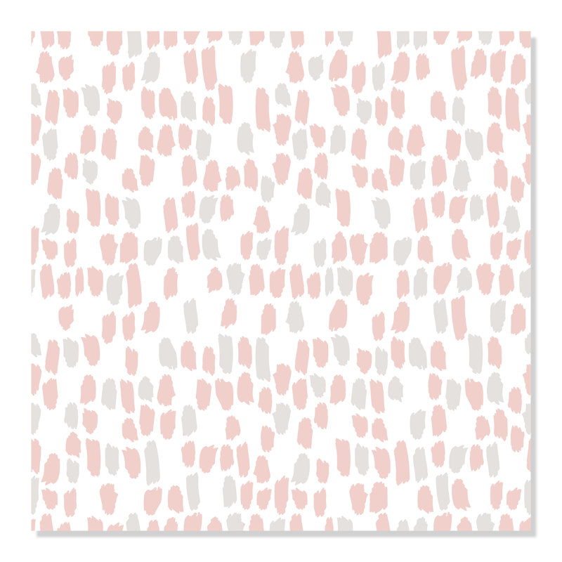 Panneau de papier peint auto-adhésif à pois brossé Diehlstadt, L 10 po x l 24 po, Rose