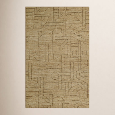 Ann-Sophie Natural Hand-Tufted Geometric Wool Rug