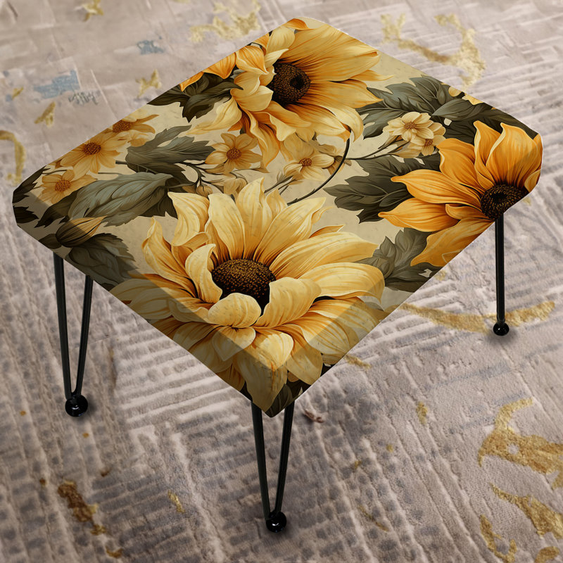 Timmithy - Floral Rectangle Ottoman