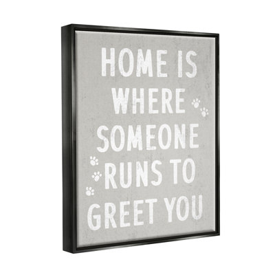 " Pet Parents Home Sentiment Animal Paw Prints " by Daphne Polselli