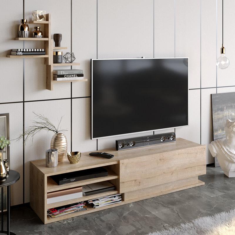 Knut 59" TV Stand for TVs up to 65", Sapphire Oak