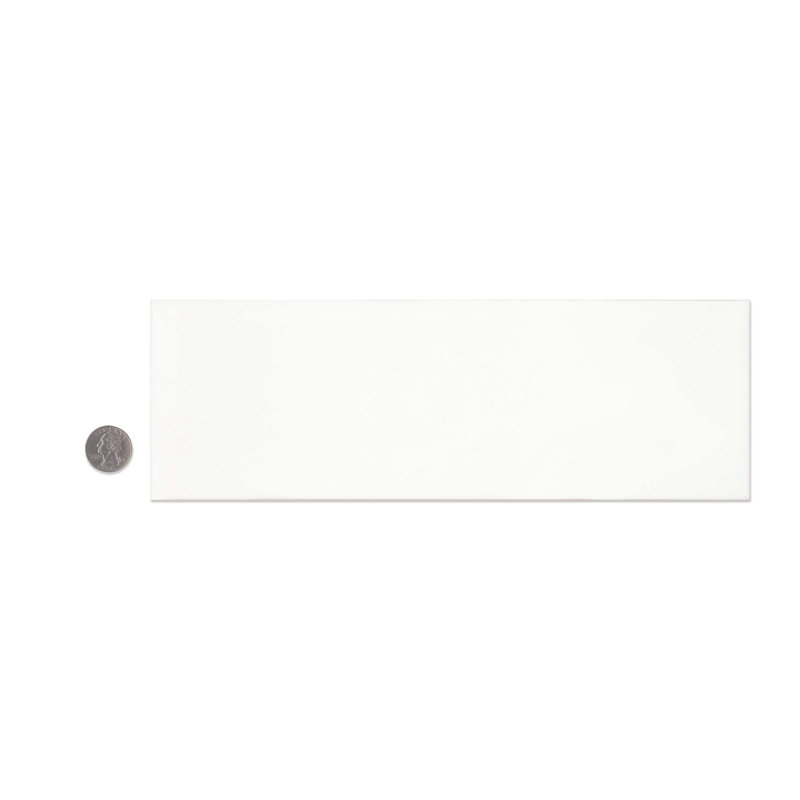 Grace 4" x 12" Ceramic Subway Tile, Bianco