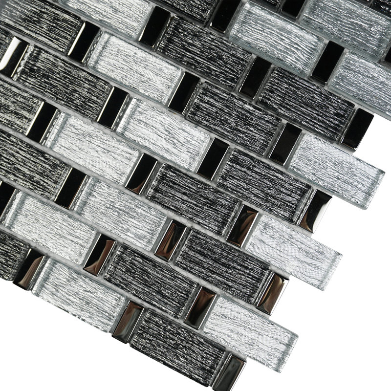 Montour 12" x 12" Glass Linear Mosaic Tile