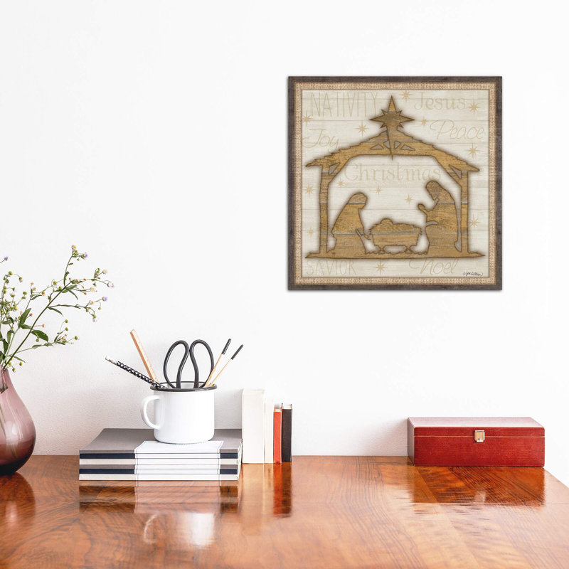 Rustic Nativity by Jen Killeen - Wrapped Canvas Painting, 45.72 cm H x 45.72 cm W x 1.91 cm D