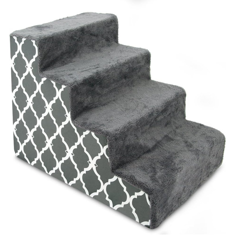 Elleri Stairs, 18" H x 15" W x 24" D, Grey
