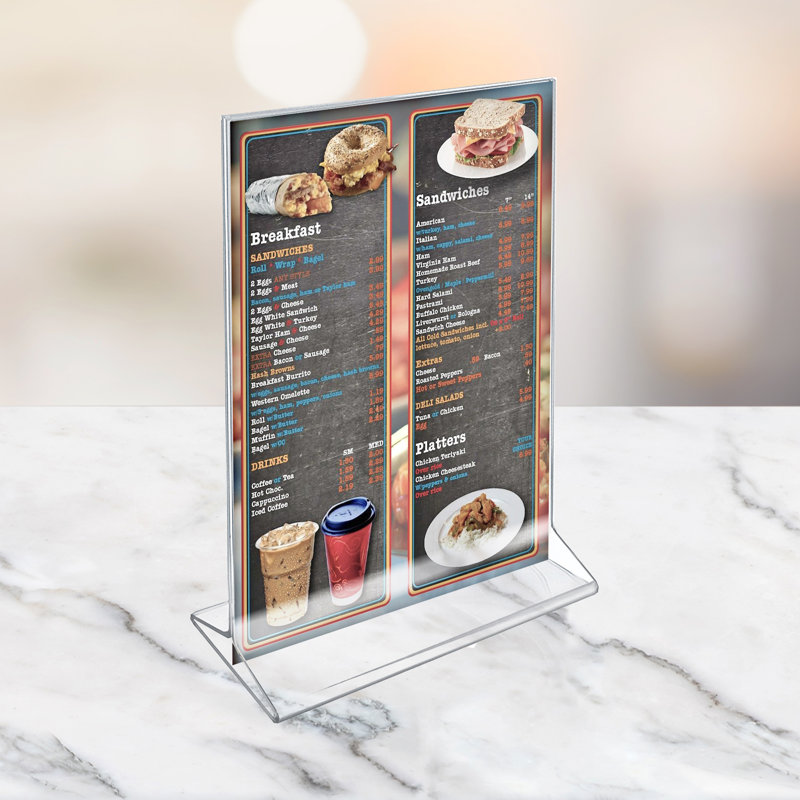 Porte-affiche à chargement par le haut, 8,5 po x 11 po, plastique flexible, paquet de 3