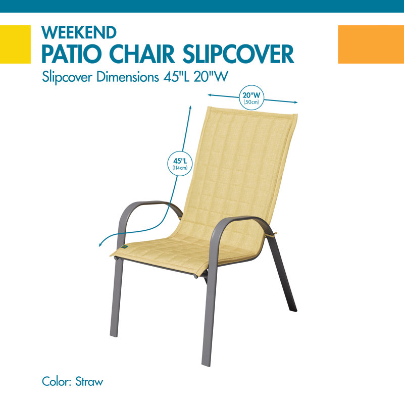 Outdoor Patio Chaise Lounge Cover, Yellow