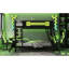Lit superposé double en bois moderne avec bureaux de jeu, vert