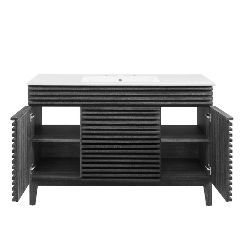 Meuble-lavabo simple 48 po Render, Gris anthracite