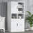 Bathroom Storage Cabinet With Doors And Drawers, Multiple Storage Space, Freestanding Style, Open Shelve, Adjustable Shelf, White