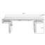 Table basse à miroir rectangulaire de luxe 47 pouces avec verre trempé cannelé