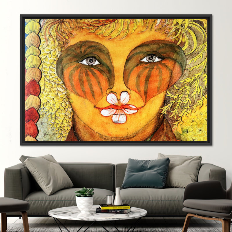 Print on Canvas, 20 cm H x 30 cm W, Black Floater Framed