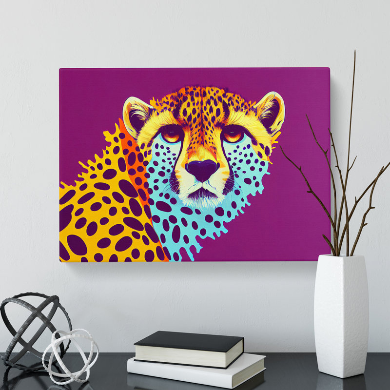 Unforgettable Cheetah - Wrapped Canvas Print, 35cm H x 50cm W x 3cm D