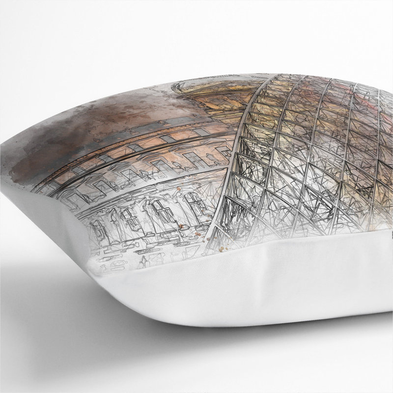 Square Cushion, 40cm H x 40cm W x 15cm D, White