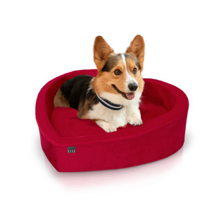 Elle Décor Heart-shaped Orthopedic Pet Bed, Stylish And Supportive Bed For Dogs And Cats