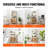 Rattan Bookshelf Ladder Shelf with 2 Doors Rectangle Storage Rack Natural
