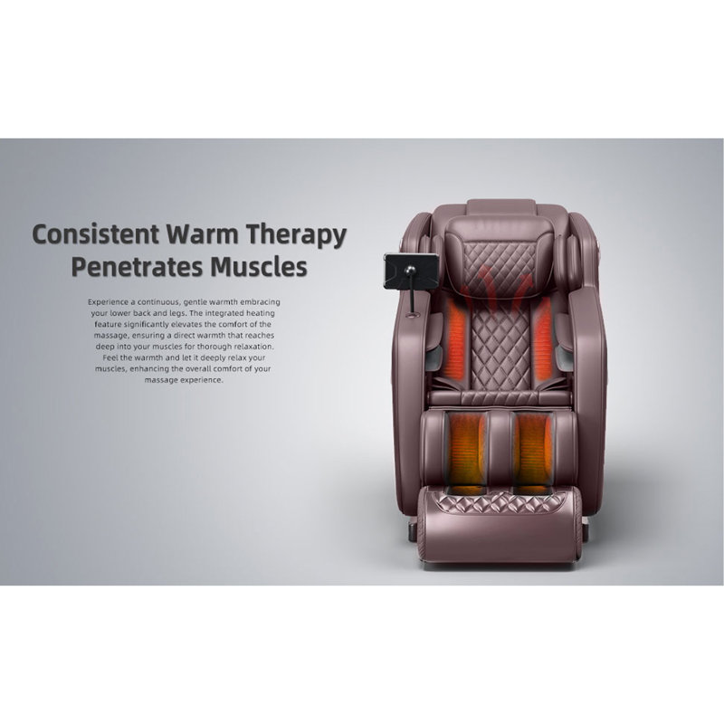 Fauteuil de massage Zero Gravity, Brun / Blanc