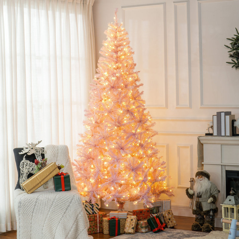Arbre de Noël rose 7,5 pi