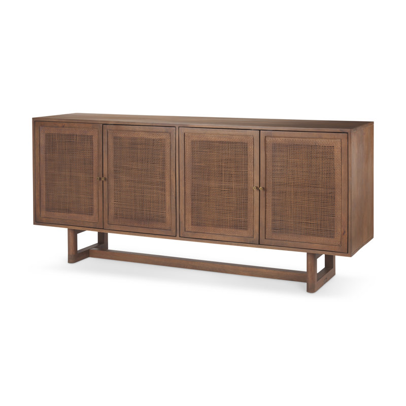 Buffet en bois massif Cinne, Brun moyen