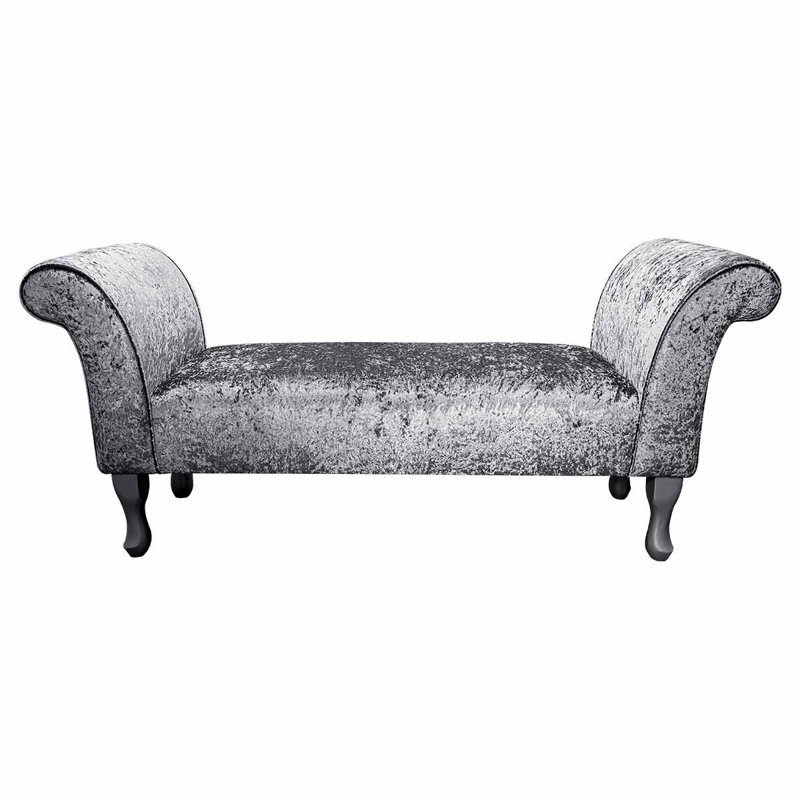 Upholstered Bench, 63.5cm H x 142cm W x 40.5cm D, Abstract, Grey