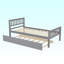 Lit plateforme simple en bois massif-1351468621