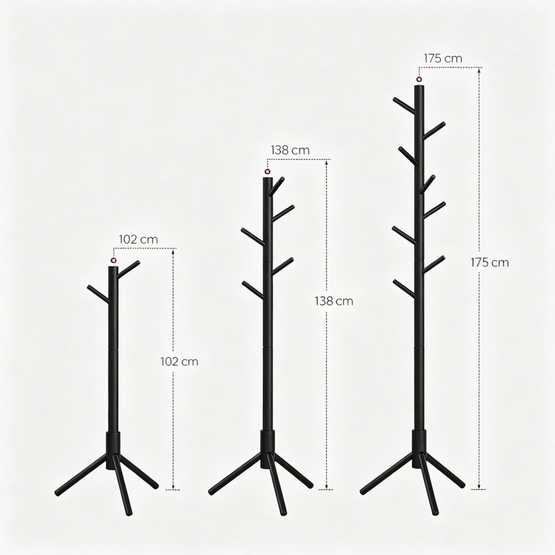 Freestanding 8 - Hook Coat Rack