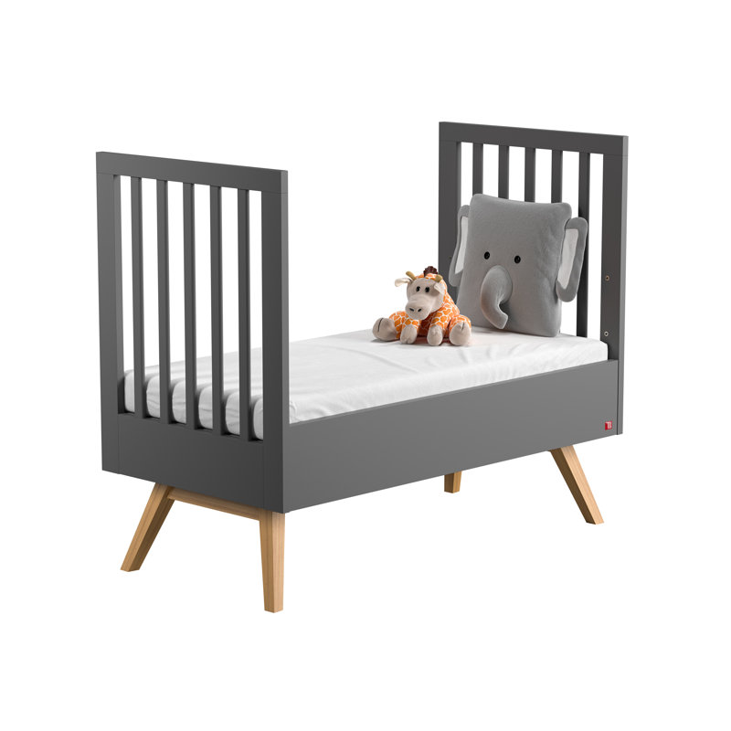 Horta 2 Cot Bed, Dark Grey, 70 x 140 cm
