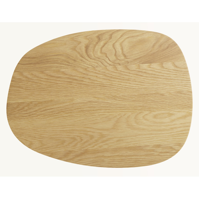 Swole Solid Wood End Table, White Oak/White, 25" H x 20" W x 15" D