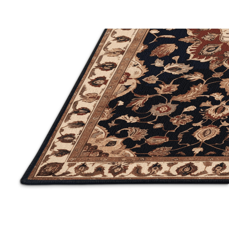Tapis brun lavable à la machine, Rectangulaire 2 pi x 3 pi