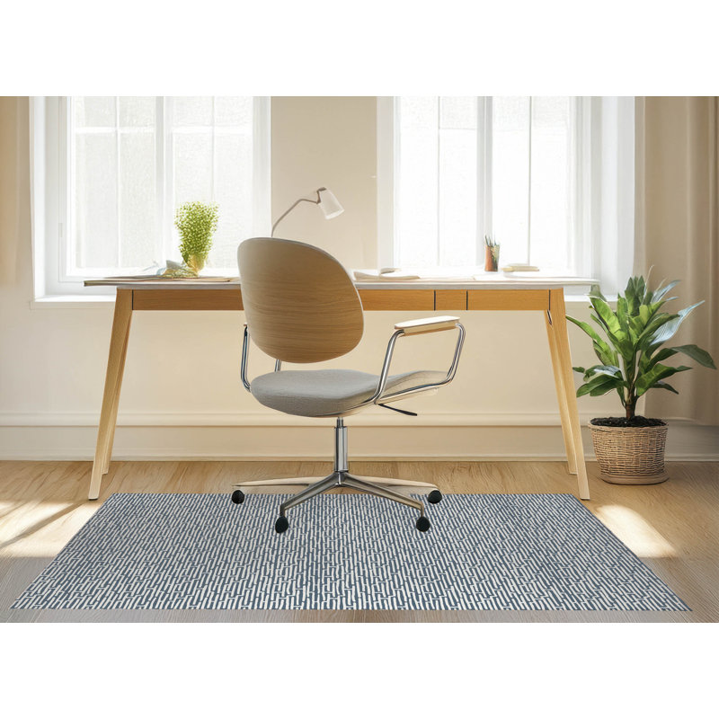 Tapis de bureau Twilight Labyrinth, L 7 pi x L 5 pi  , Bleu