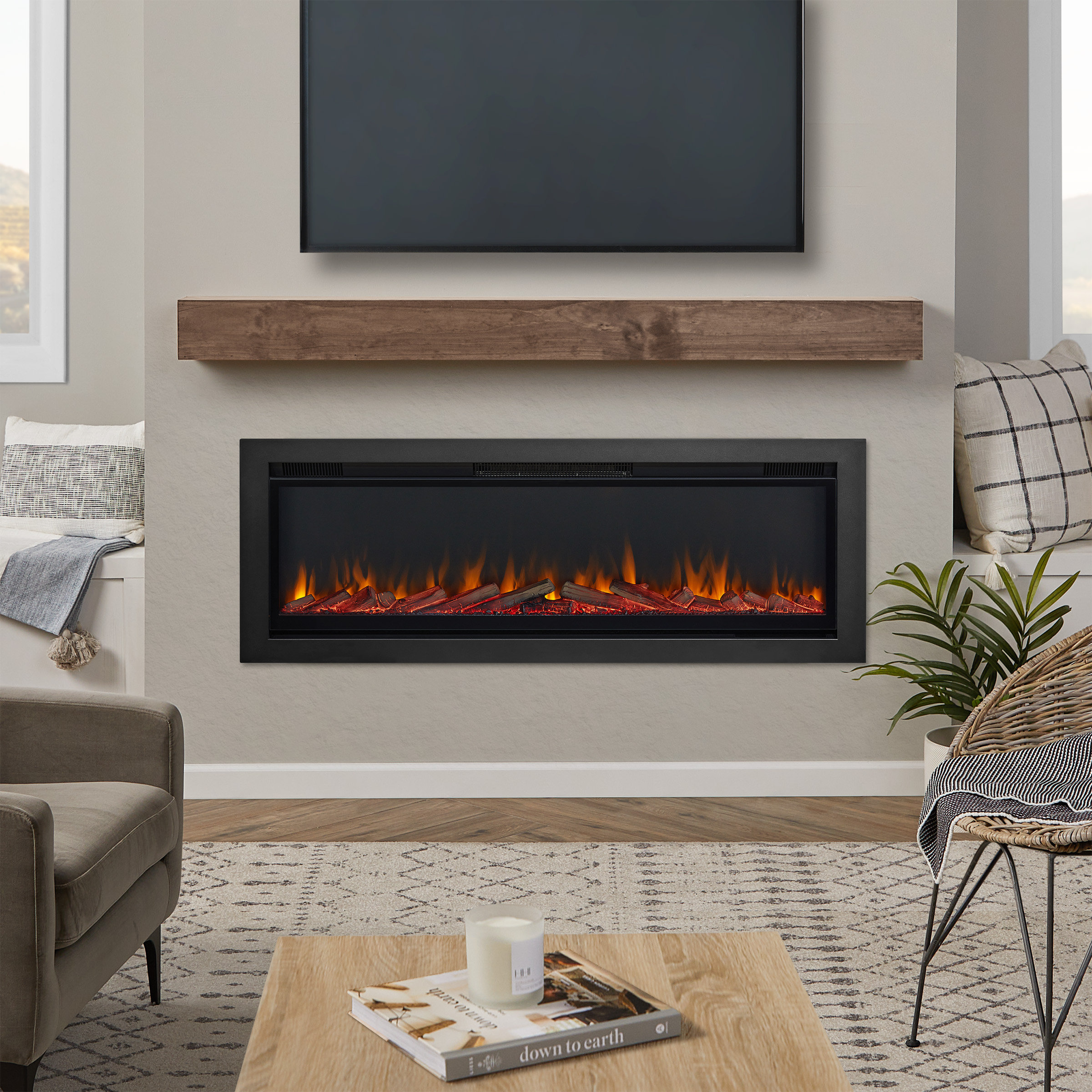 Real Flame Wall-Mount or Recessed Electric Fireplace by Real Flame u0026  Reviews | Wayfair