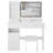 41" Large Size Left Drawer Desktop Vanity Table With Cushioned Stool Dresser Set,2 AC Outlets And 2 USB Ports Power Station,Hair Dryer Stand,Extra-Large Touch-Control Led Mirror,3-Switching-1131368643