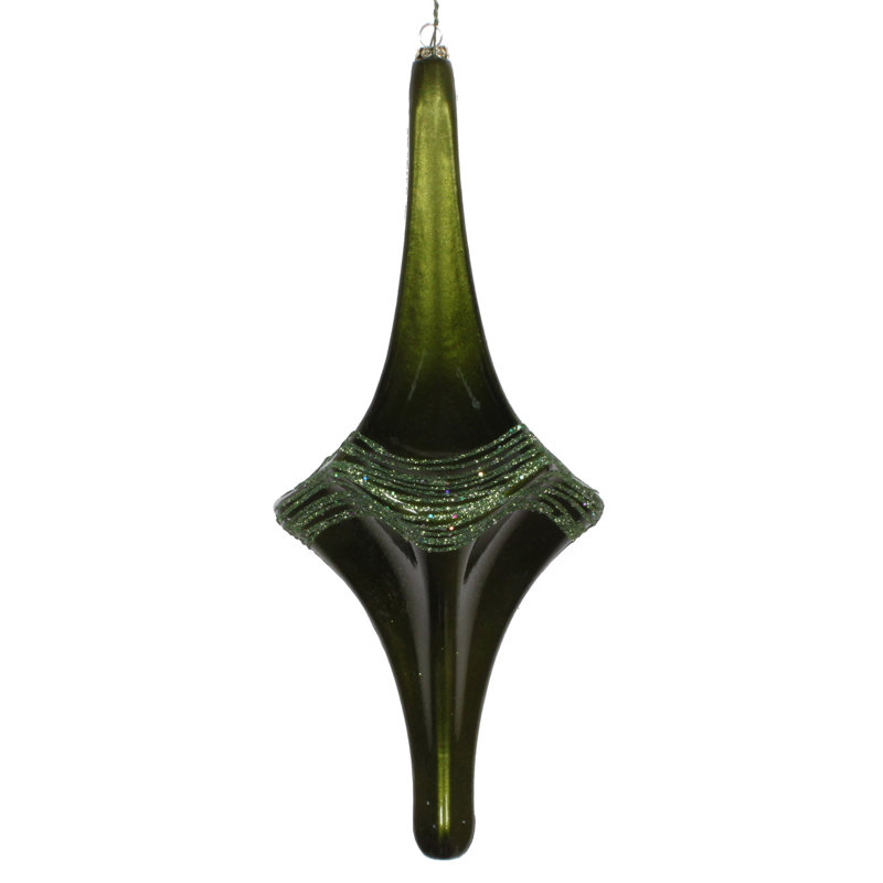 Ornement de Noël bonbon scintillant, Vert mousse