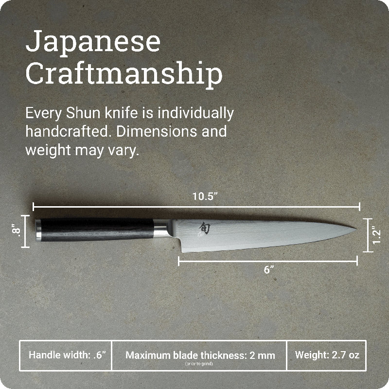 Couteau utilitaire 6 po shun Classic, Droitier
