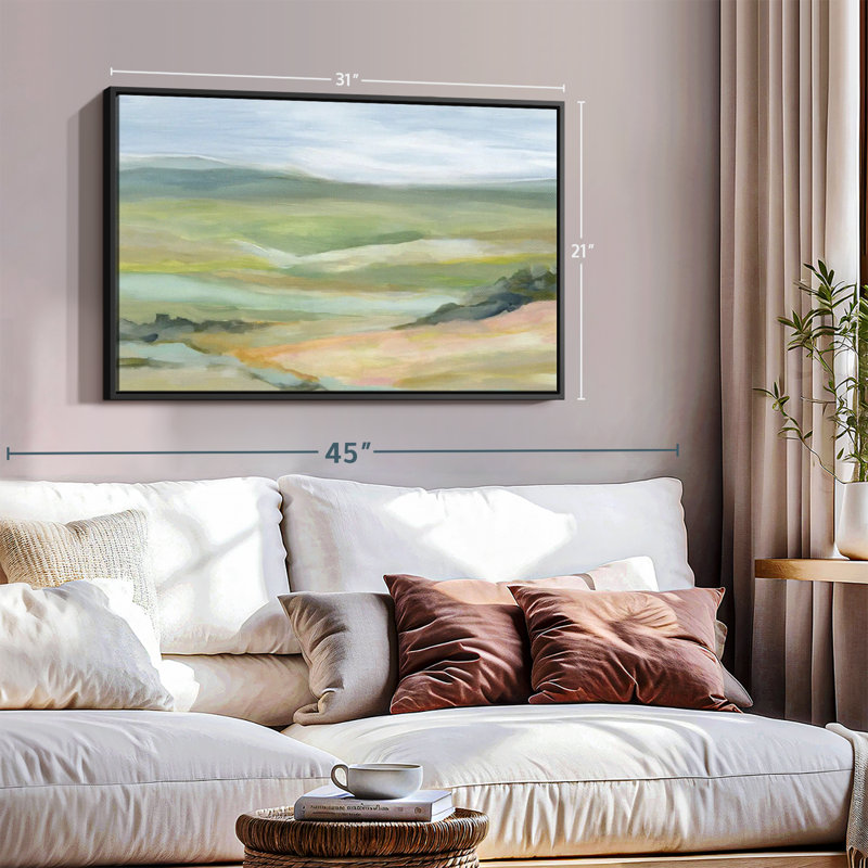 Vast River Valley Canvas Print, 21" H x 31" W