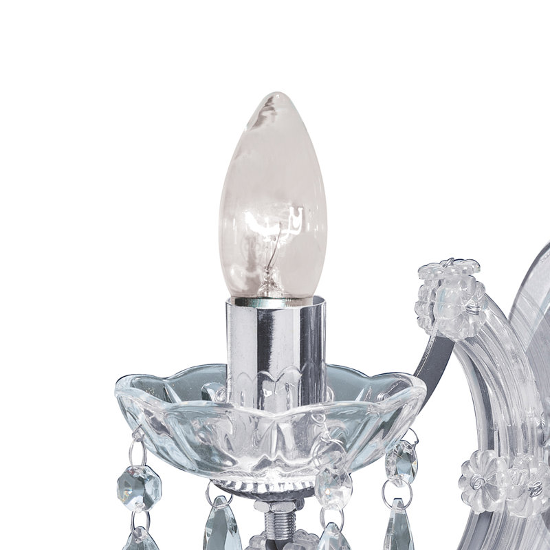 Kelly Mild Steel Candle Wall Light, Chrome