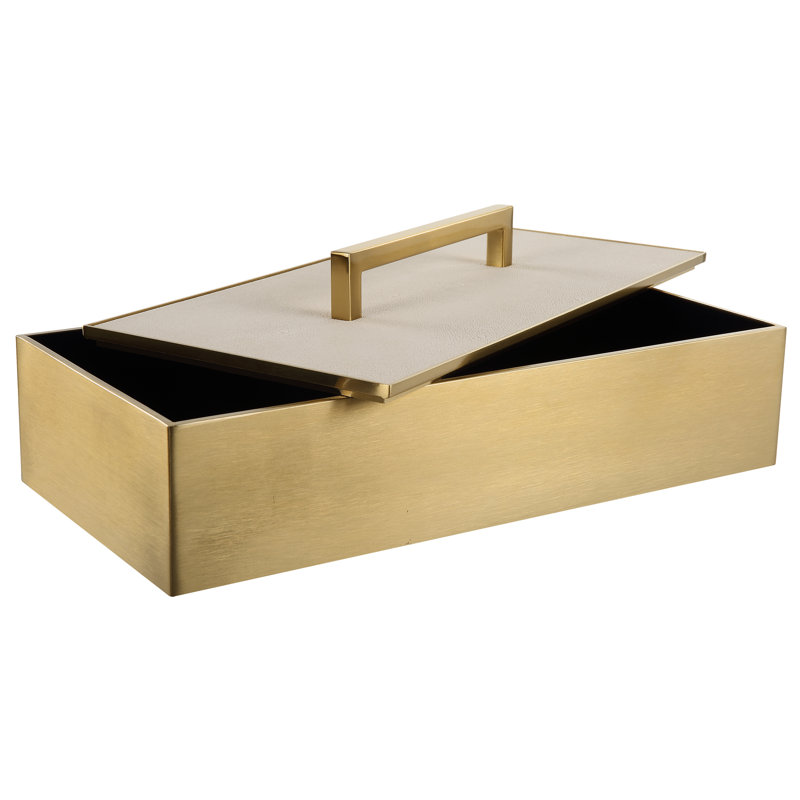 Wessex Decorative Box, White/Gold