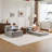 Compression Mahjong Sofa,Convertible Floor Sofa Bed,DIY Boneless Modular Sectional Sofa,No Assembly Required,Circle Fleece Fabric,Oversized 2 Seater With 2 Pillows,Light-Grey-701924991