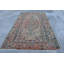 Tapis brun rétro en patchwork de laine 66,1 x 103,5 po