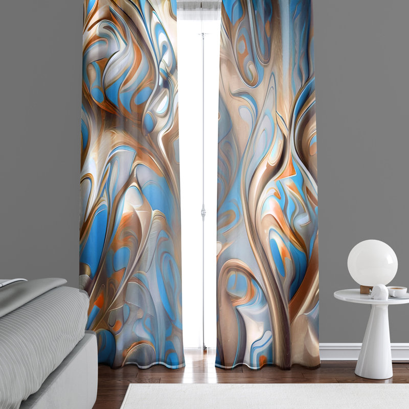 Bansley Semi Sheer Curtain Pair, 56" W x 78" L