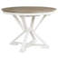 Table de salle à manger extensible ronde et 4 chaises rembourrées, brun et blanc antique, design rétro, chaises réglables triangulaires, coin